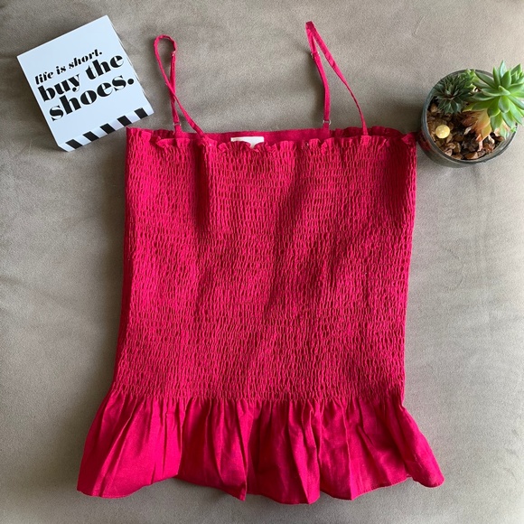 Anthropologie Maeve Smocked Peplum Top – Size Large (NWT) - Picture 3 of 8